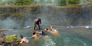 Swimming (under Victoria Falls)
